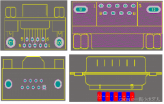 通达信预警接口_PCB中 D Subminiature DB接口  连接器系列分类及带有3D封装绘制